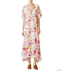 Dina Agam Abstract Floral Tie Maxi